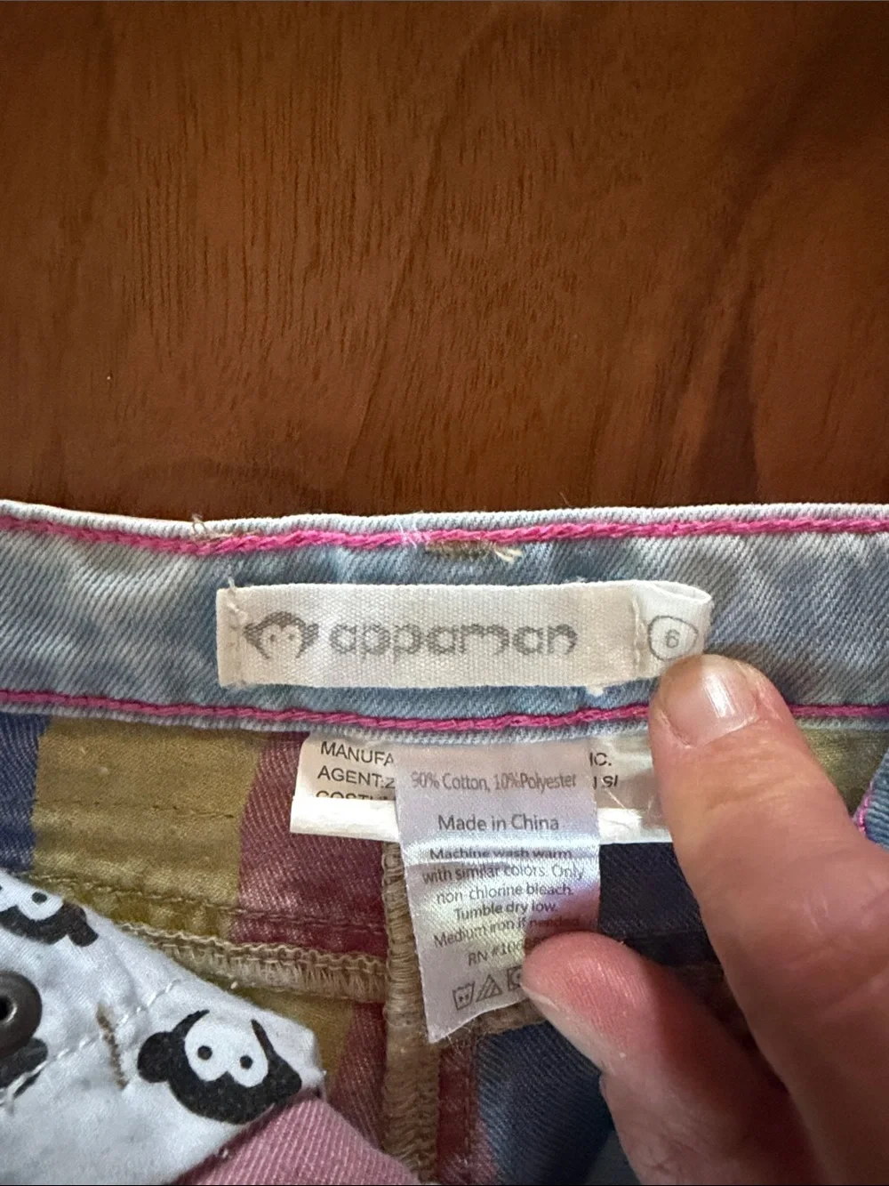 Appaman Light Blue Distressed Denim Shorts with Colorful Accents